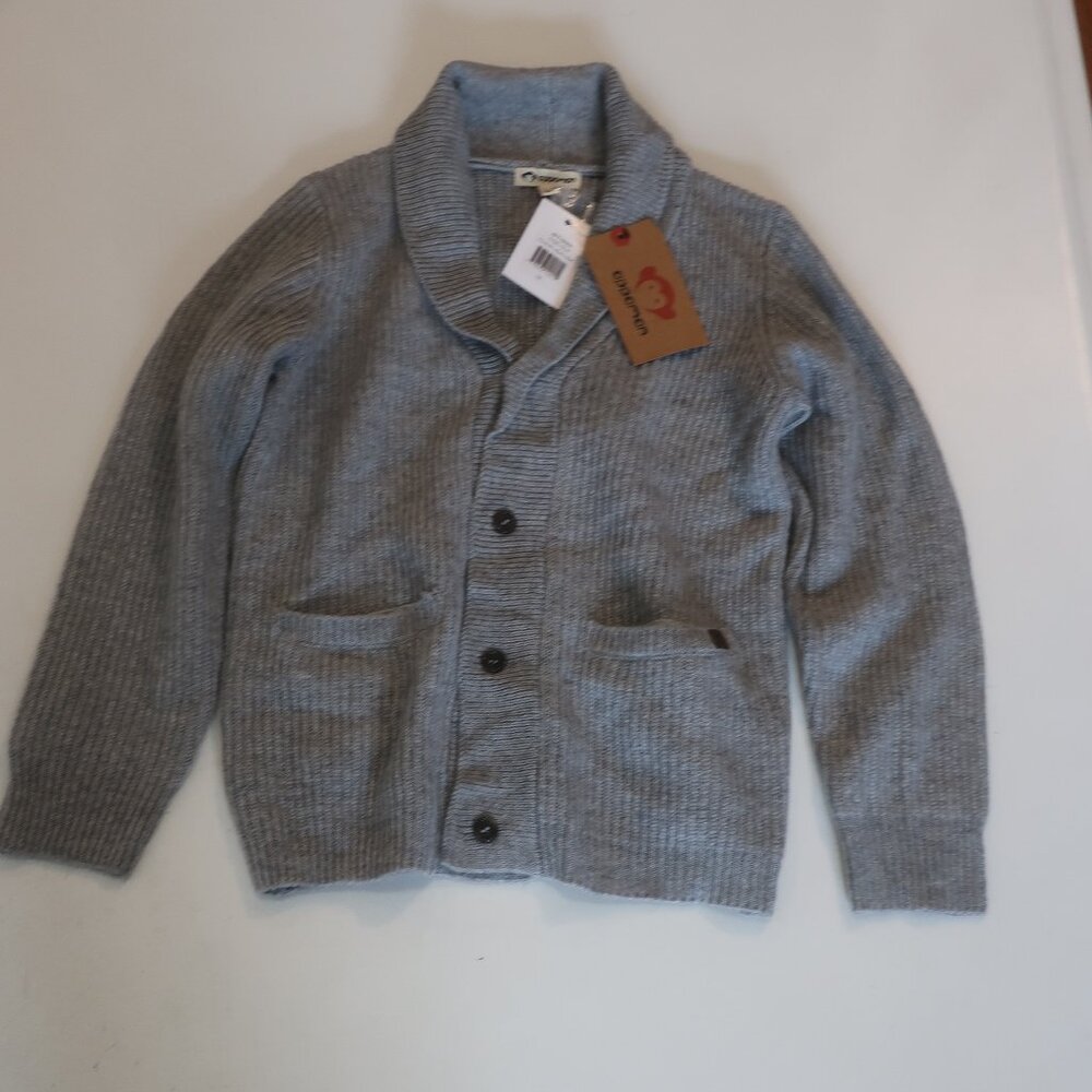 NWT Boys Appaman (Item-337) Cloud Heather Gray Wool Blend Cardigan Sweater 10